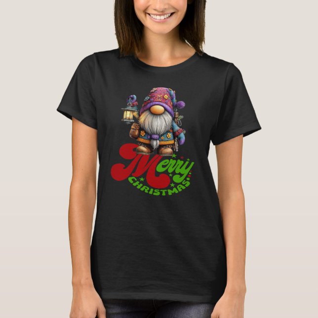 Merry Christmas Gnome T-Shirt (Front)