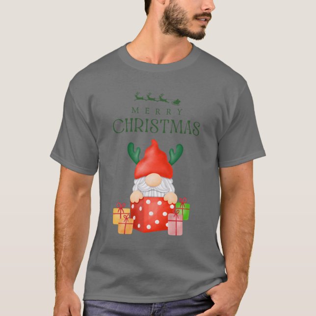 Merry Christmas Gnome Tee (Front)