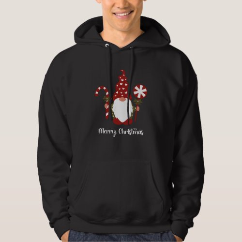 Merry Christmas Gnome White Hoodie