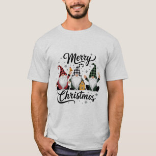 Merry Christmas Gnomes Cute Xmas Holiday Tree T-Shirt