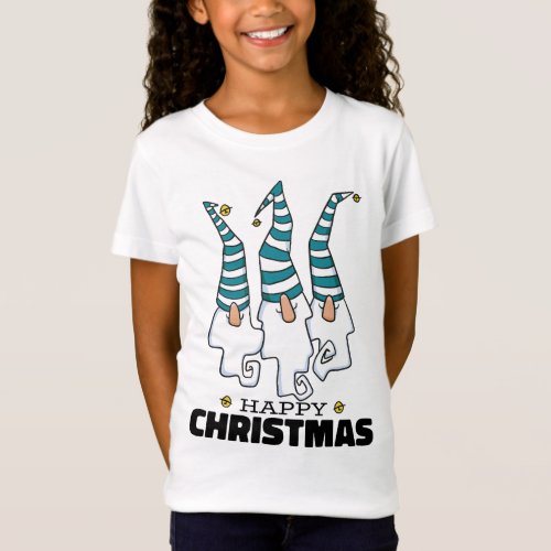 Merry Christmas gnomes design T_Shirt