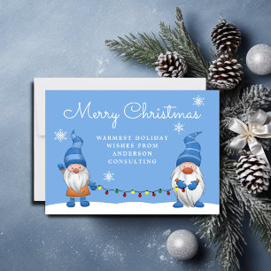 Merry Christmas Gnomes Holiday Lights Business Card