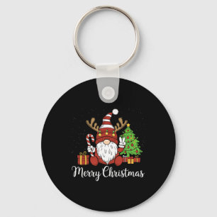 Merry Christmas Gnomes Matching Family Pajamas Xma Keychain