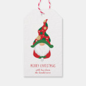 Merry Christmas Gnomes Personalized Gift Tags (Back)