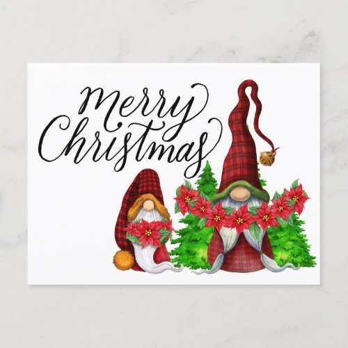 Merry Christmas Gnomes Postcard