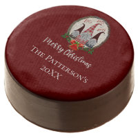 Merry Christmas Gnomes Red, Rustic, Plaid, Trendy  Chocolate Covered Oreo