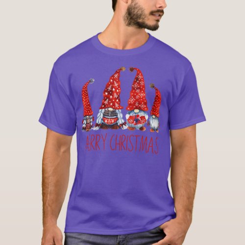 Merry Christmas Gnomes Red T_Shirt