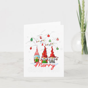 Merry Christmas Gnomes Xmas Family Men Women Kids  Card