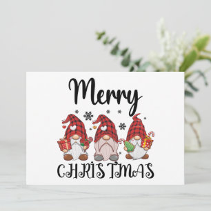 Merry Christmas Gnomies Christmas Gnomes Invitation