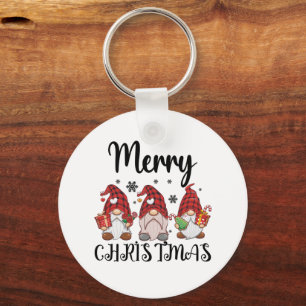 Merry Christmas Gnomies Christmas Gnomes Keychain