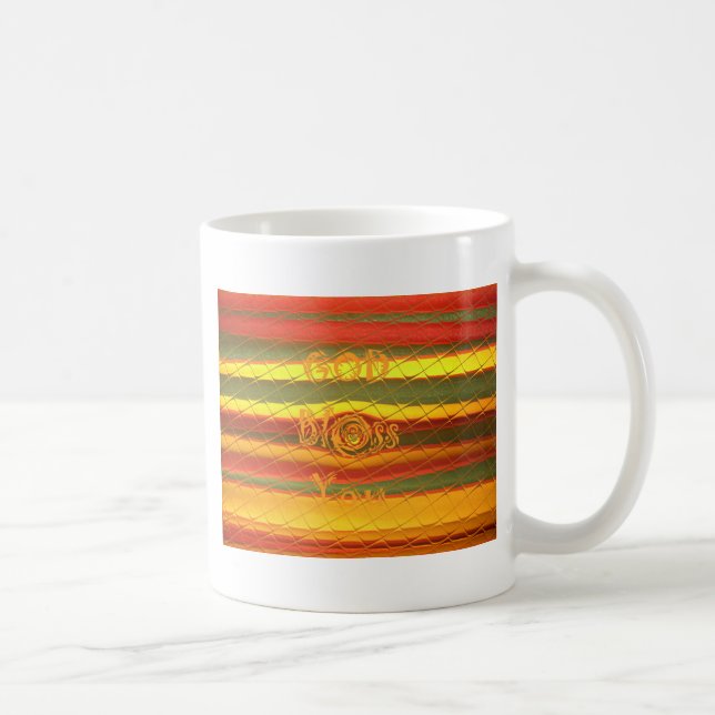 Merry Christmas God Bless You Colors Design Coffee Mug (Right)