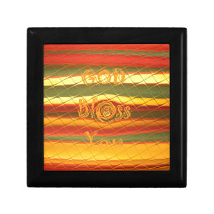 Merry Christmas God Bless You Colors Design Keepsake Box