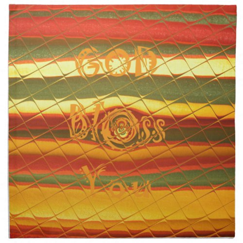 Merry Christmas God Bless You Colors Design Napkin