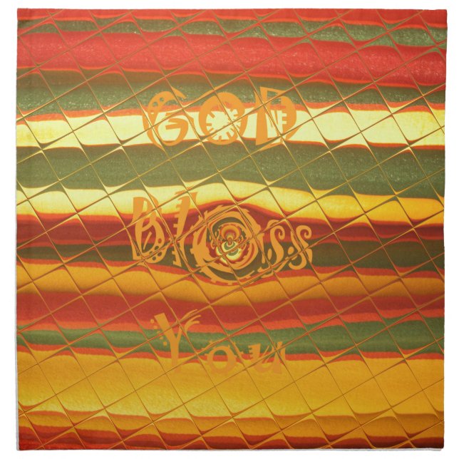 Merry Christmas God Bless You Colors Design Napkin (Front)