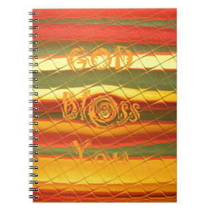 Merry Christmas God Bless You Colors Design Notebook