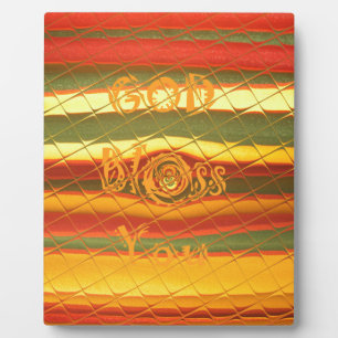 Merry Christmas God Bless You Colors Design Plaque