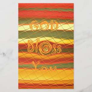 Merry Christmas God Bless You Colors Design Stationery