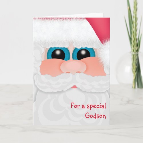 Merry Christmas Godson Fun Santa Card