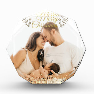 Merry Christmas Gold For Dad   Acrylic Award