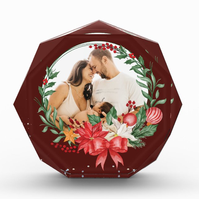 Merry Christmas Gold For Dad   Acrylic Award (Front)