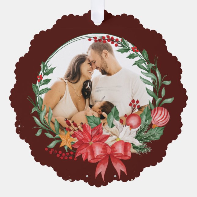 Merry Christmas Gold For Dad   Ornament Card (Front)