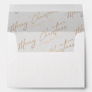 Merry Christmas Gold Script Simple Christmas Envelope