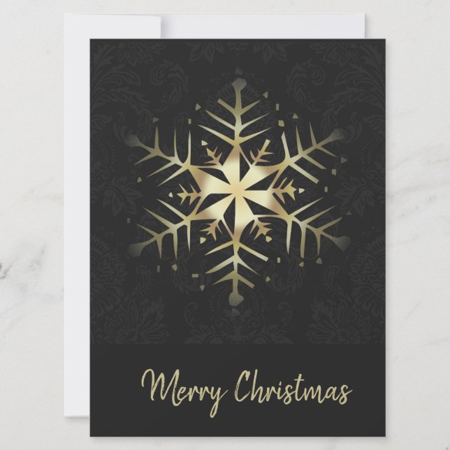 Merry Christmas Gold Snowflake (Front)
