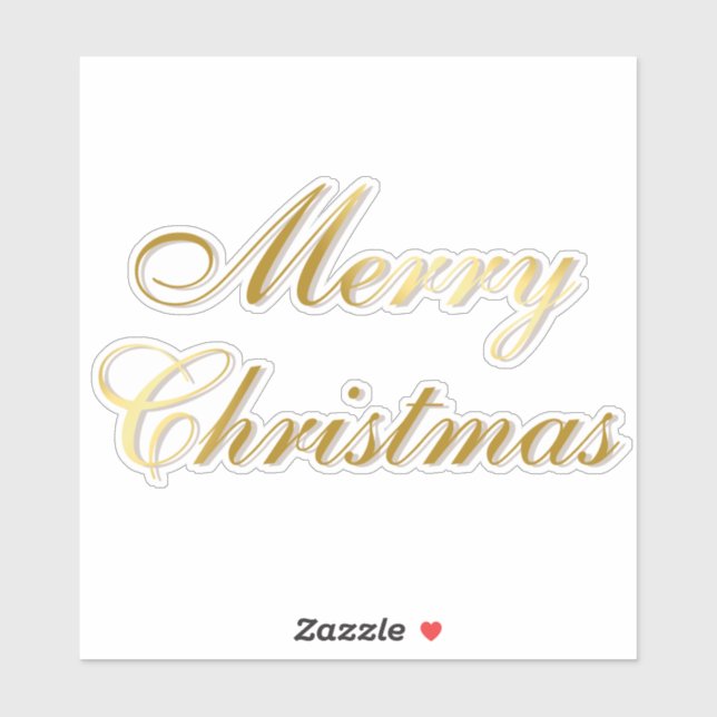 Merry Christmas Gold Sticker (Sheet)