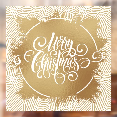 Merry Christmas Gold Window Cling