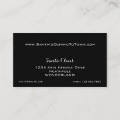 Merry Christmas Golden Glitter Typography Red Gold Business Card (Back)