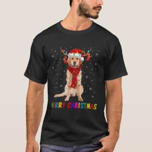 Merry Christmas Golden Retriever Dog T-Shirt