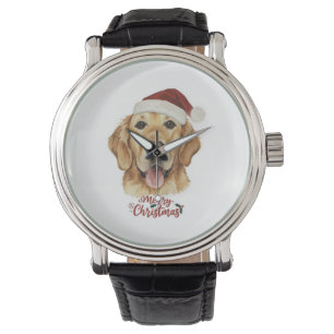 Merry Christmas Golden Retriver dog Watch