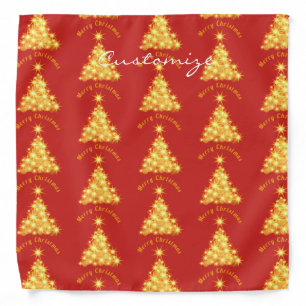 Merry Christmas Golden Tree Thunder_Cove Bandana