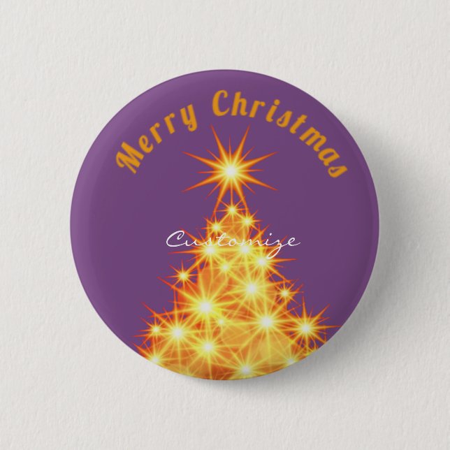 Merry Christmas Golden Tree Thunder_Cove Button (Front)