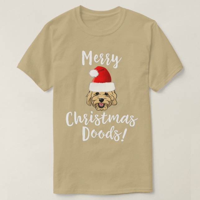 Merry Christmas Goldendoodle Funny Dog -gigapixel- T-Shirt (Design Front)