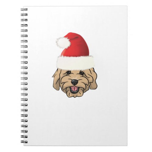 Merry christmas goldendoodle golden doodle dog notebook