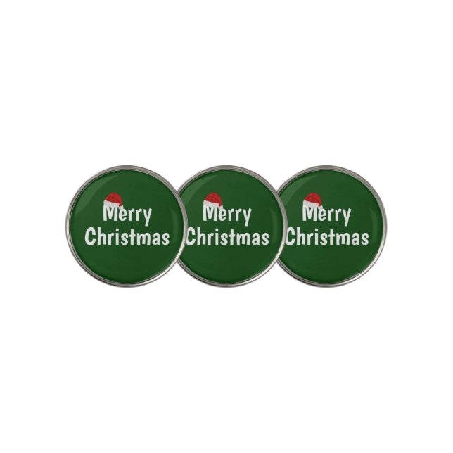 Merry Christmas Golf Ball Marker (3 Up)