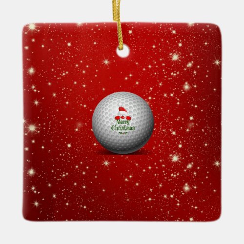 Merry Christmas Golf Ball Ornament