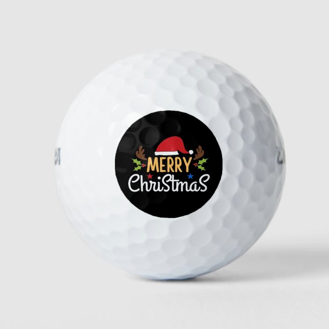 Merry Christmas Golf Balls (Front)