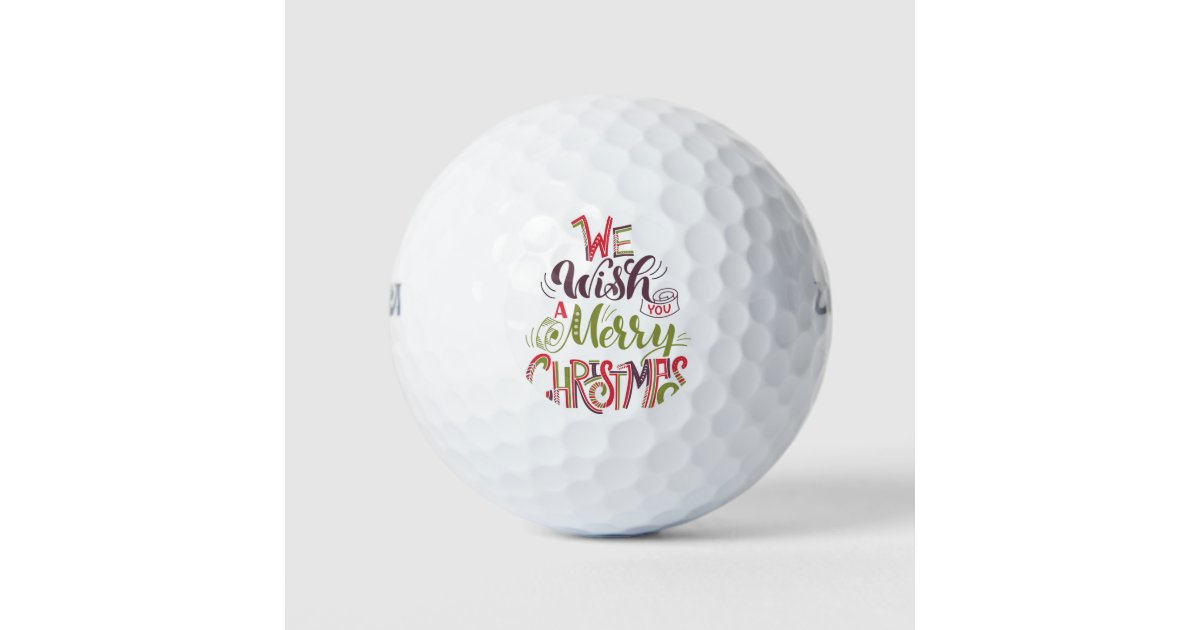 Funny Santa Claus golf gift for Merry Christmas Golf Balls, Zazzle