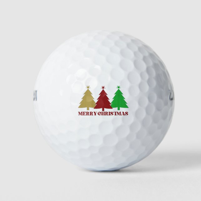 Merry Christmas Golf Balls (Front)