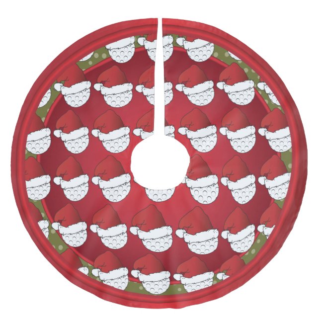 Merry Christmas  Golf Lovers Brushed Polyester Tree Skirt (Front)