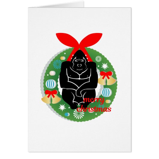 merry christmas gorilla cards (Front)