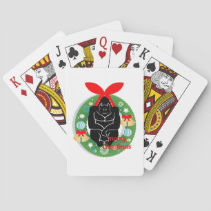 merry christmas gorilla poker cards