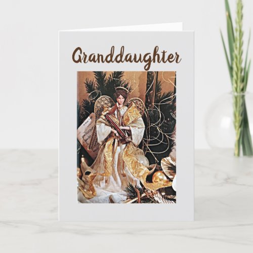 MERRY CHRISTMAS GRANDDAUGHER WITH LOVE HOLIDAY CARD