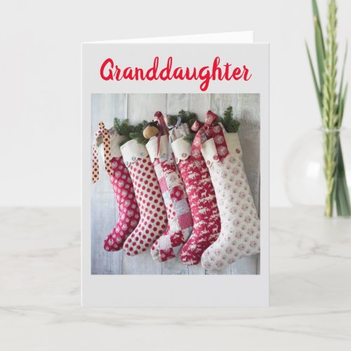 MERRY CHRISTMAS GRANDDAUGHER WITH LOVE HOLIDAY CARD