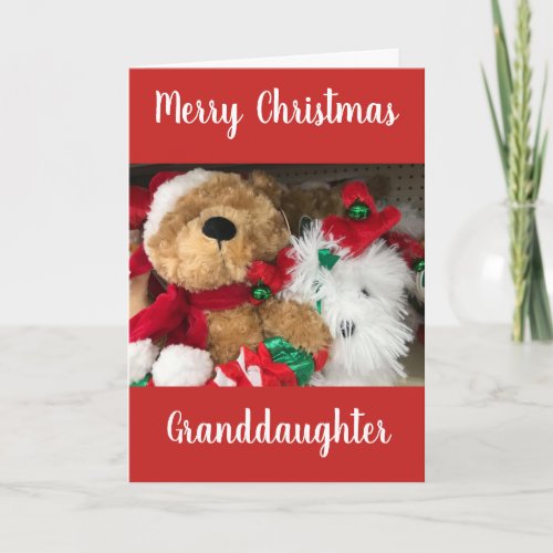 MERRY CHRISTMAS GRANDDAUGHTER HOLIDAY CARD