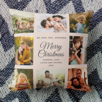 Merry Christmas Grandma Blush Pink Photo Collage