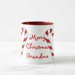 Merry Christmas Grandma Candy Cane Mug by Janz