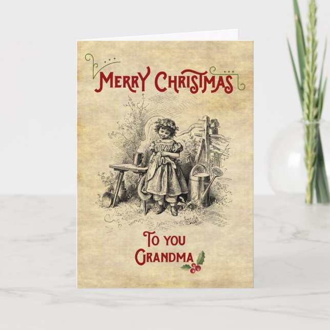 Merry Christmas Grandma Holiday Card (Front)